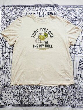 Life is Good Men's Golf Fore O'Clock Graphic T-Shirt, Size XL
